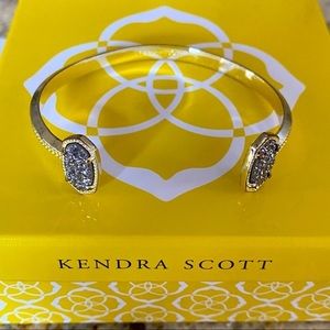 Kendra Scott Elton Cuff Bracelet Platinum Drusy